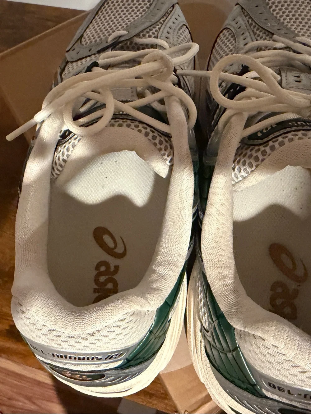 ASICS Gel-Nimbus 10.1 Shoes Cream/Grove Men's Size 9